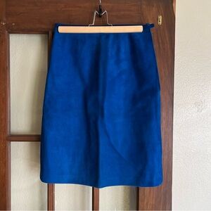 Blue Suede Women's Skirt (6)